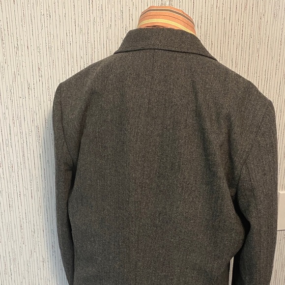 Gap Men's Blazer Large Herringbone Wool Blend Jacket 2 Button Sport Coat 42-44 - Picture 9 of 15